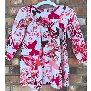 Old Navy Toddler Girls Corduroy Butterfly Print Long Sleeve Dress Size 5T